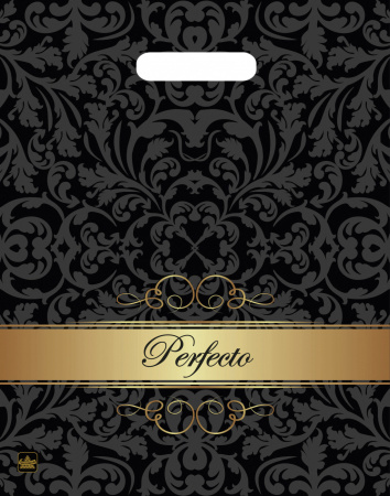 Пакет вырубная ручка 370х300х0,090 Перфекто Шайн ПВД /25/400