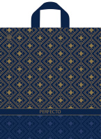 Пакет петлевая ручка 400х370х0,095 Перфекто Блюз ПВД /25/300