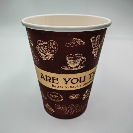 Стакан бумаж.однослойный 350мл Фигуры  50/1000