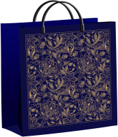 Пакет-сумка мягкая пласт ручка 300х300х0,140  Подарочный узор /40