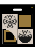 Пакет вырубная ручка 450х380х0,060  Магия линий ПВД /50/500