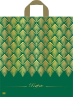 Пакет петлевая ручка 420х460х0,095 Перфекто Изумруд ПВД /25/300