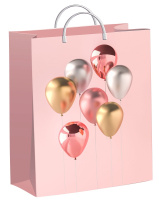 Пакет-сумка мягкая пласт ручка 400х300х0,140  Перламутровые шары 40