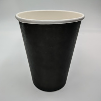 Стакан бумаж.однослойный 350мл Черный  50/1000