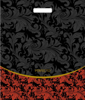 Пакет вырубная ручка 420х480х0,090 Перфекто Гипюр ПВД /25/400