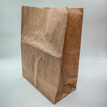 Пакет бумажный 220*120*300  с дном б/п крафт /600