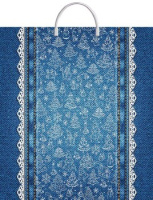 Пакет-сумка пласт ручка 440х400х0,100 Джинсовый наряд ПВД /10/100