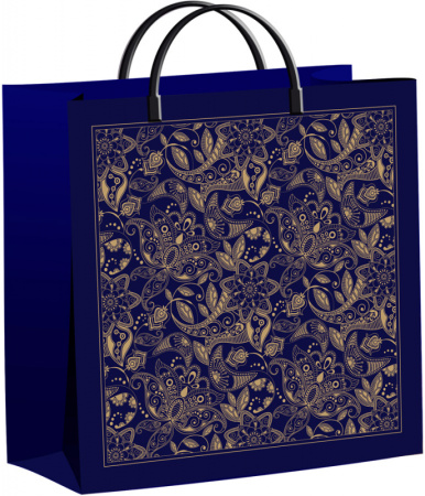 Пакет-сумка мягкая пласт ручка 300х300х0,140  Подарочный узор /40