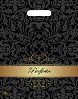 Пакет вырубная ручка 370х300х0,090 Перфекто Шайн ПВД /25/400