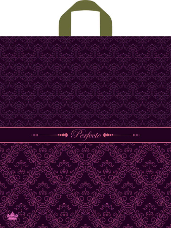 Пакет петлевая ручка 420х460х0,095 Перфекто Бразилин ПВД /25/300