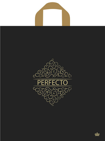 Пакет петлевая ручка 420х460х0,095 Перфекто Матовый шик  ПВД /25/300