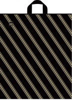 Пакет петлевая ручка 420x380x0,043 Золотая полоса ПВД /50/500