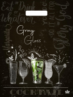 Пакет вырубная ручка 430х315х0,050 Грэй Глосс Коктейль ПВД /50/500