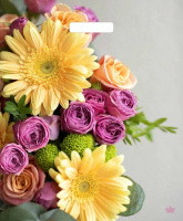 Пакет вырубная ручка 450х380х0,060 ламин Цветы для нее /50/500