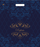 Пакет вырубная ручка 420х480х0,090 Перфекто Бархат ПВД /25/400