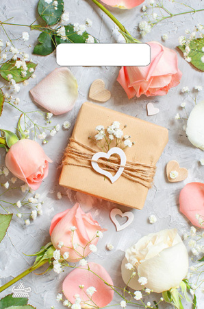 Пакет вырубная ручка 300х200х0,030 Подарочек  ПВД /100/3000