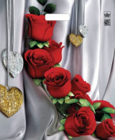 Пакет вырубная ручка 450х380х0,060 ламин Цветы страсти /50/500