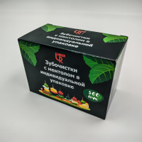 Зубочистки бамбук  в полипр. инд..упаковке Ментол 500 штук/50