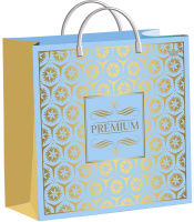 Пакет-сумка мягкая пласт ручка 300х300х0,140 Премиальный презент /40