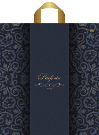 Пакет петлевая ручка 420х460х0,095 Перфекто Паттерн ПВД /25/300