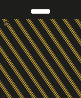 Пакет вырубная ручка 470х400х0,055 Золотая полоса ПВД /50/500