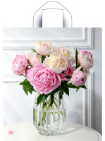 Пакет петлевая ручка 400х360х0,037  Роскошные пионы ПНД /50/300