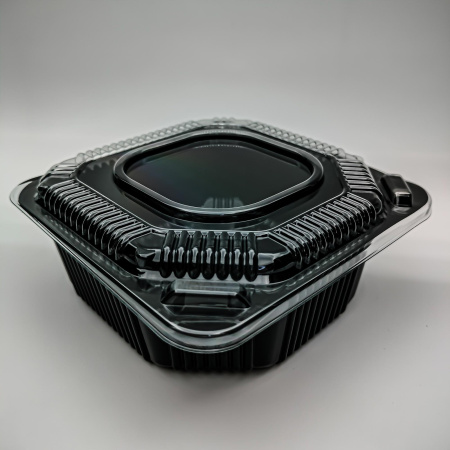 Контейнер с крышкой К-11 Кр(Н) ПЭТ размер 110*110*50 мм двухцветный   Упакс-Юнити /600