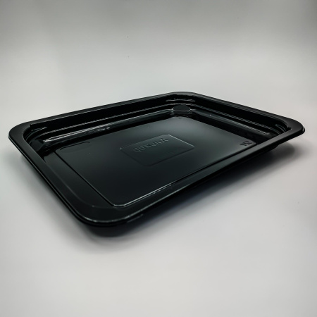 Контейнер под запайку А227-400мл (227х178х18) черный РЕ Алькор / 420