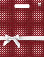 Пакет вырубная ручка 400х310х0,060 Горох подарочный ПВД /50/500