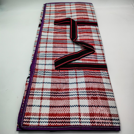 Сумки полипропиленовые 60*50+30 №5 ПП с молнией клетка  /12