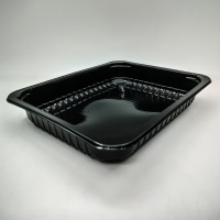 Контейнер под запайку А227-850мл (227х178х35) черный РЕ "И" Алькор / 420