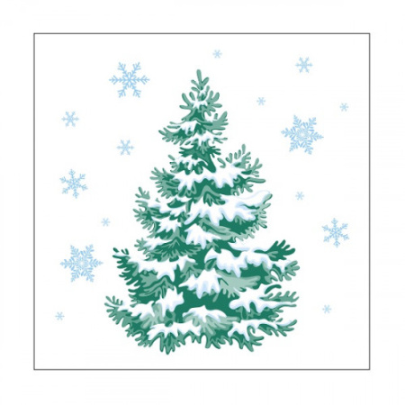 Салфетки бумажные  Лилия 24х24 с рисунком "Лесная красавица" 1сл 50л/72