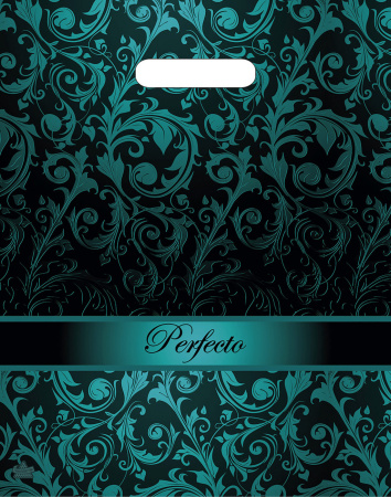 Пакет вырубная ручка 370х300х0,090 Перфекто Ультрамарин ПВД /25/400