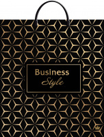 Пакет-сумка пласт ручка 440х400х0,100 Деловой стиль ПВД /10/100