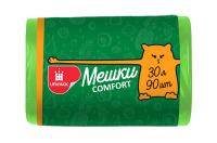 Мешки д/мусора 30л/90шт.6мкм 48х56 многопакетные салатовые Уфа ПАК /12