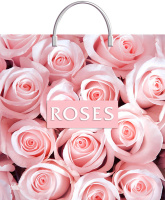 Пакет-сумка пласт ручка 360х370х0,100 Миллион роз ПВД /10/100