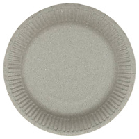 Тарелка картон неламинированная белая/серая D=180мм 100/1000