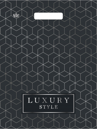 Пакет вырубная ручка 400х310х0,030 Стиль лакшери ПВД /50/1300