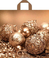 Пакет петлевая ручка 420х440х0,070 Бронзовые шарики ПВД /50/300