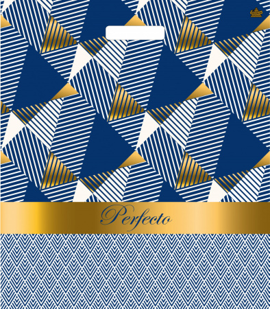 Пакет вырубная ручка 420х480х0,090 Перфекто Паскаль ПВД /25/400