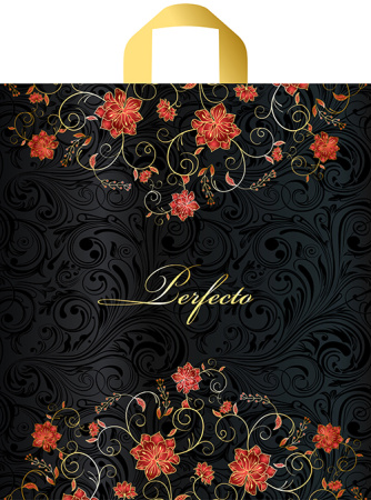 Пакет петлевая ручка 420х460х0,095 Перфекто Флауэр ПВД /25/300