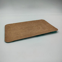 Тарелка картон  13х20 ламинированная белая/1000