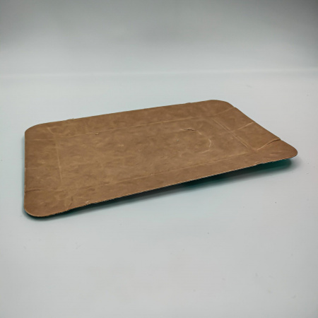 Тарелка картон  13х20 ламинированная белая/1000