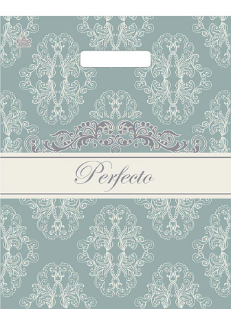 Пакет вырубная ручка 370х300х0,090 Перфекто Авантюрин ПВД /25/400