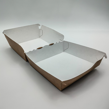 Коробка для гамбургера ECO BURGER M картон 115х115х60 мм / 300 шт/кор