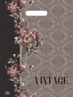 Пакет вырубная ручка 400х310х0,060 Винтаж беж ПВД /50/500