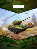 Пакет вырубная ручка 400х310х0,060 ламин Танк легенда /50/500