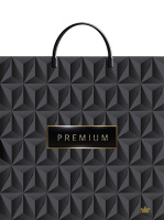 Пакет-сумка пласт ручка 350х360х0,085 Премиум Блэк  ПВД /10/100