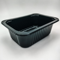 Контейнер под запайку А187-950мл (187х137х65) черный РЕ Алькор / 594