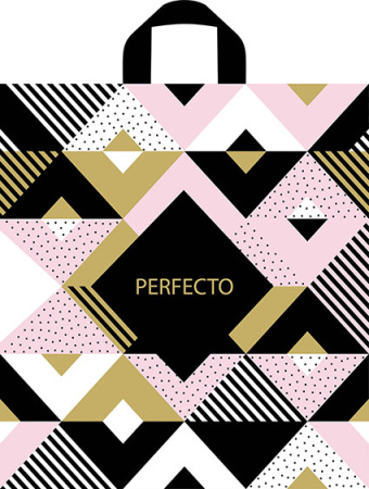 Пакет петлевая ручка 420х460х0,095 Перфекто Ромбэ ПВД /25/300